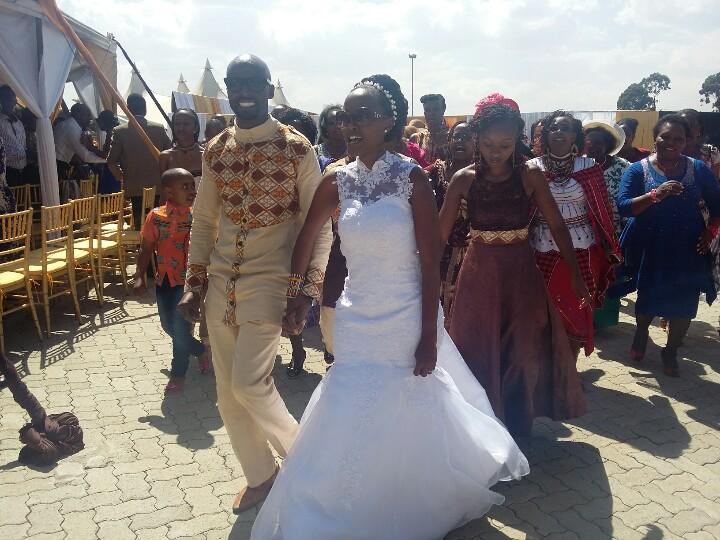 mark masai and bride