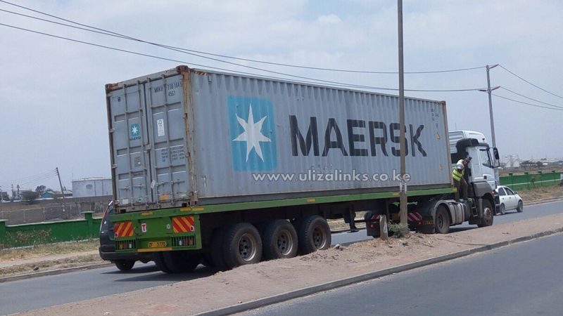 Truck that had an accident with Princess Faridah's car 